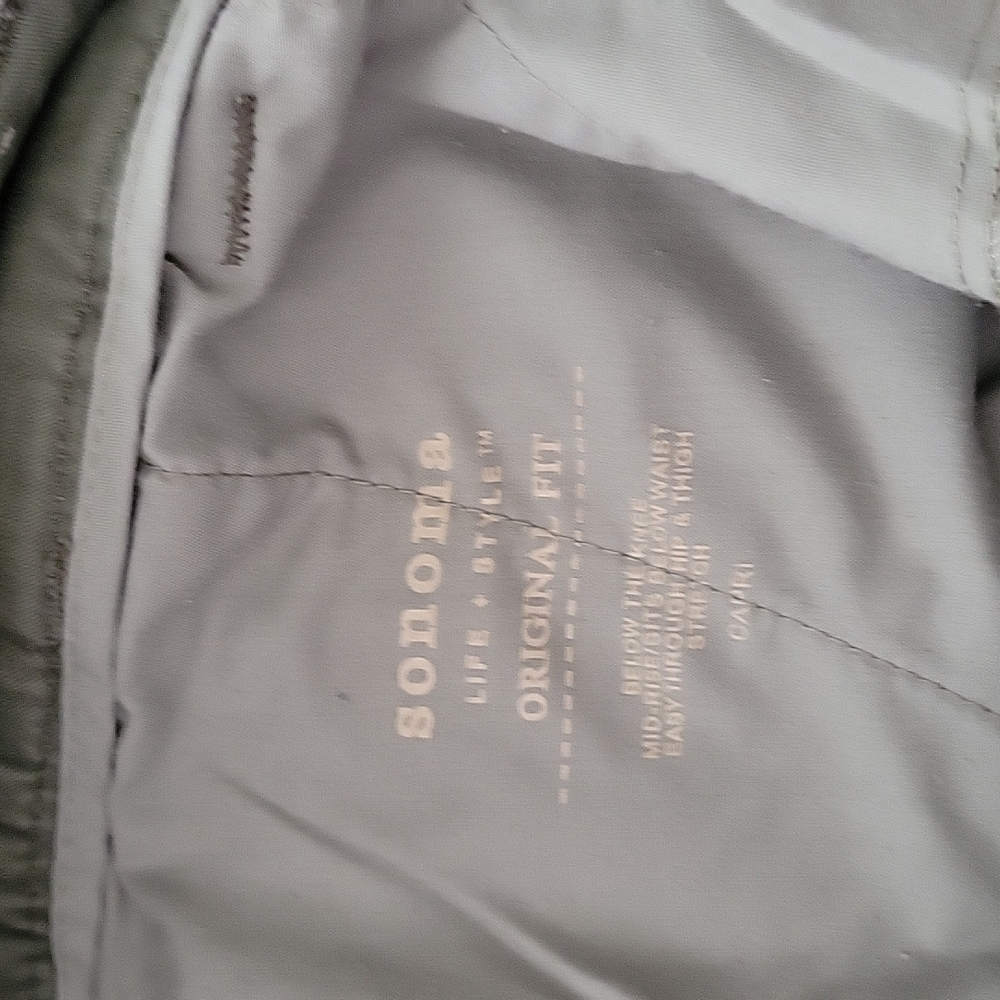 Sonoma Capris Sz 14 Olive Green - Picture 3 of 5